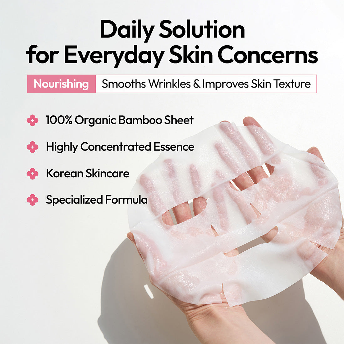 Nourishing Daily Solution Niacinamide AHA/BHA Facial Mask Sheet (6 Masks)