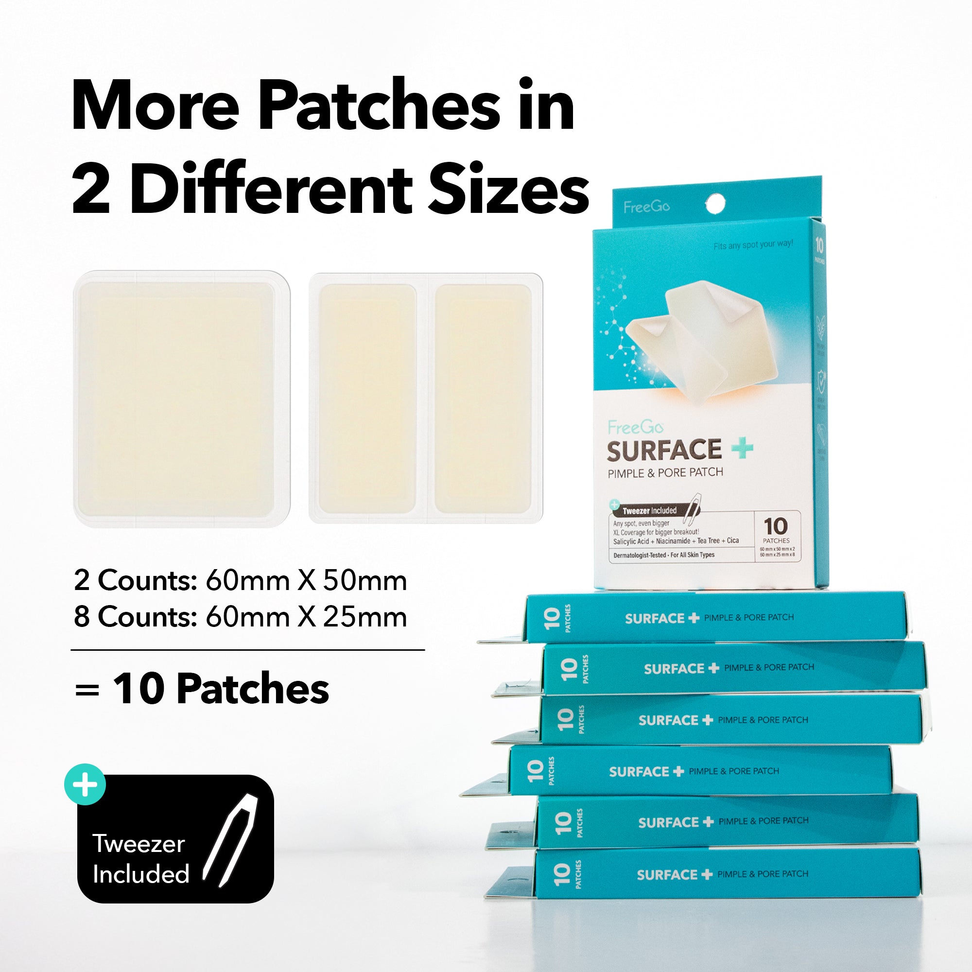 Surface+ Hydrocolloid Pimple & Pore Patch (10 Counts)