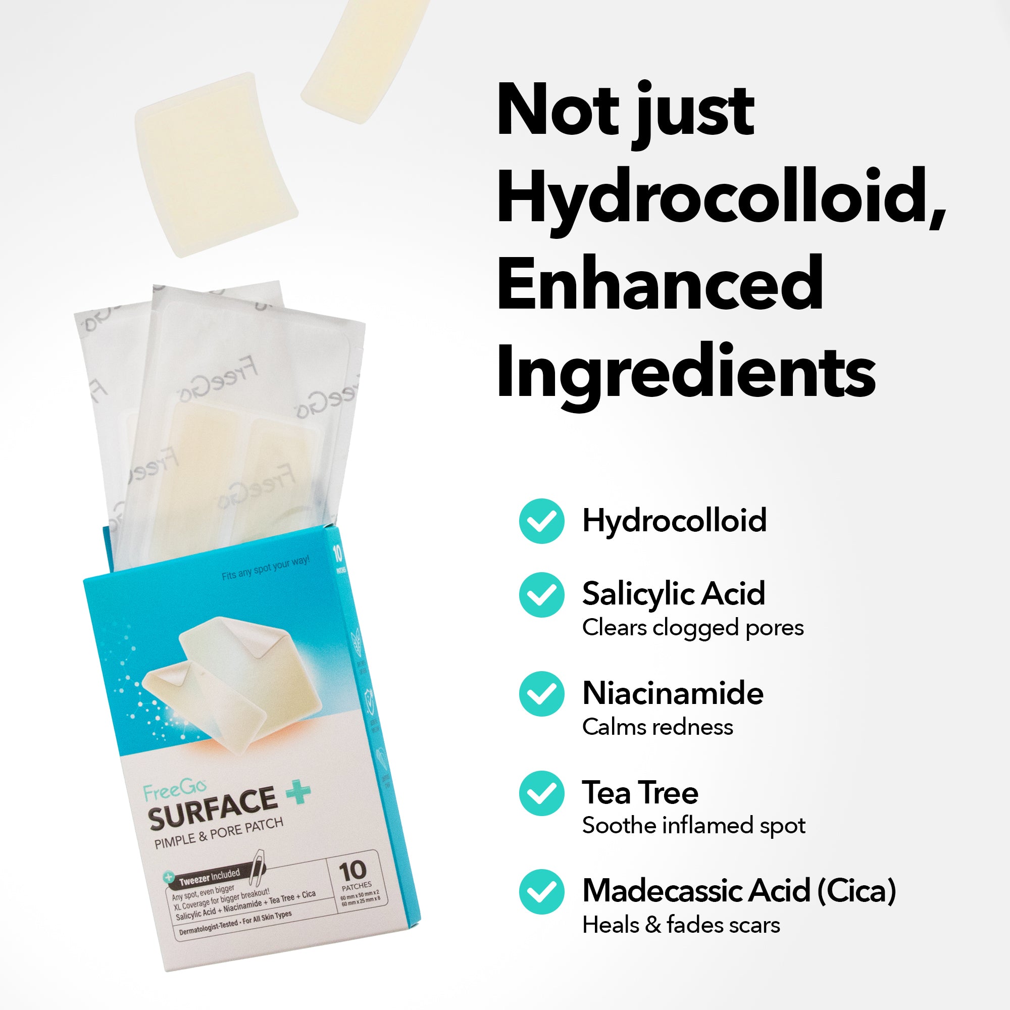 Surface+ Hydrocolloid Pimple & Pore Patch (10 Counts)