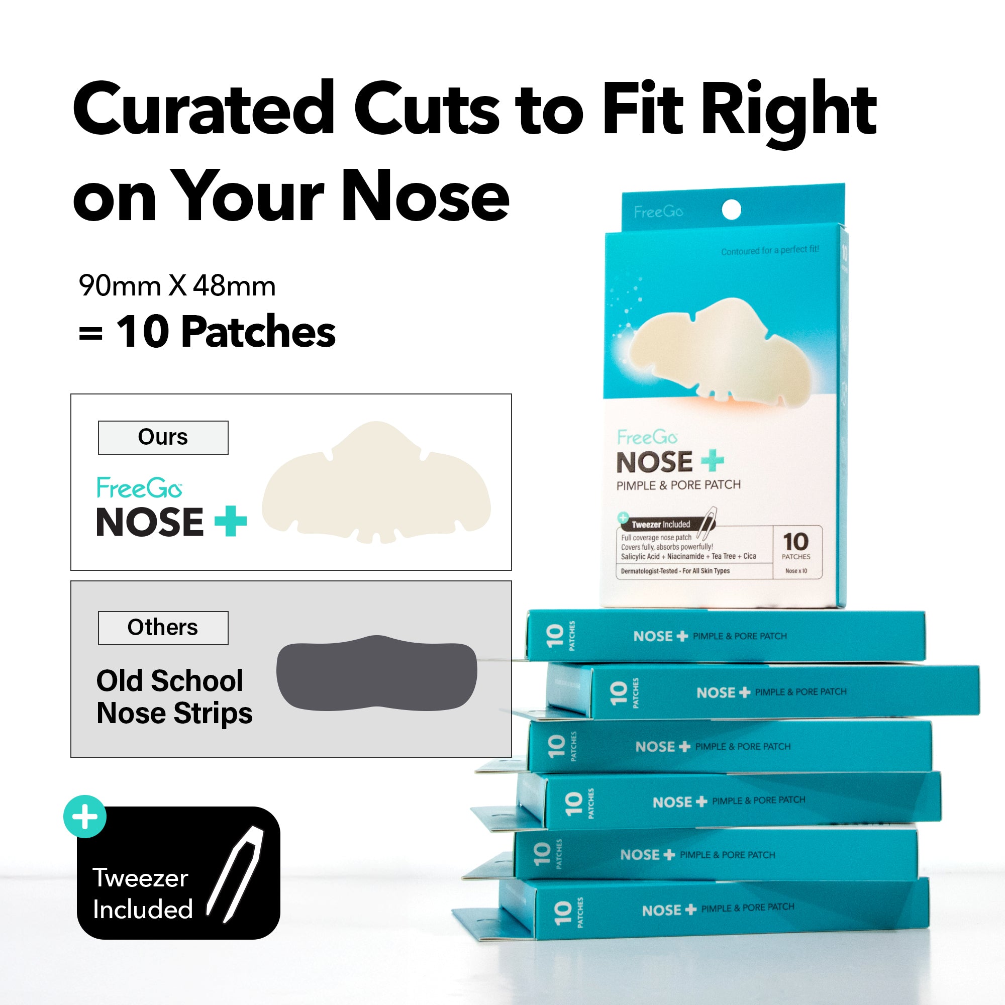 Nose+ Hydrocolloid Pimple & Pore Patch (10 Counts)