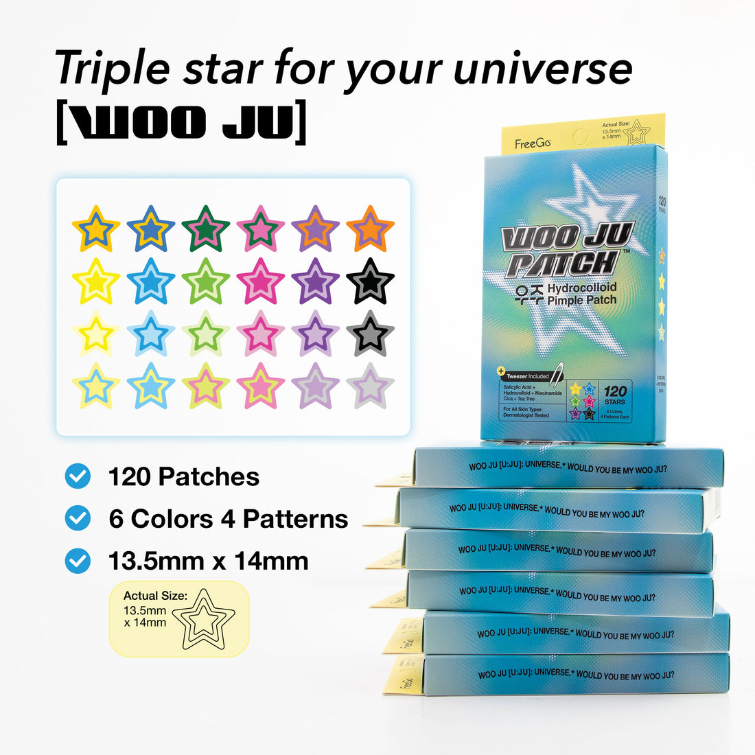 WOO JU Hydrocolloid Pimple Patch (120 Counts)