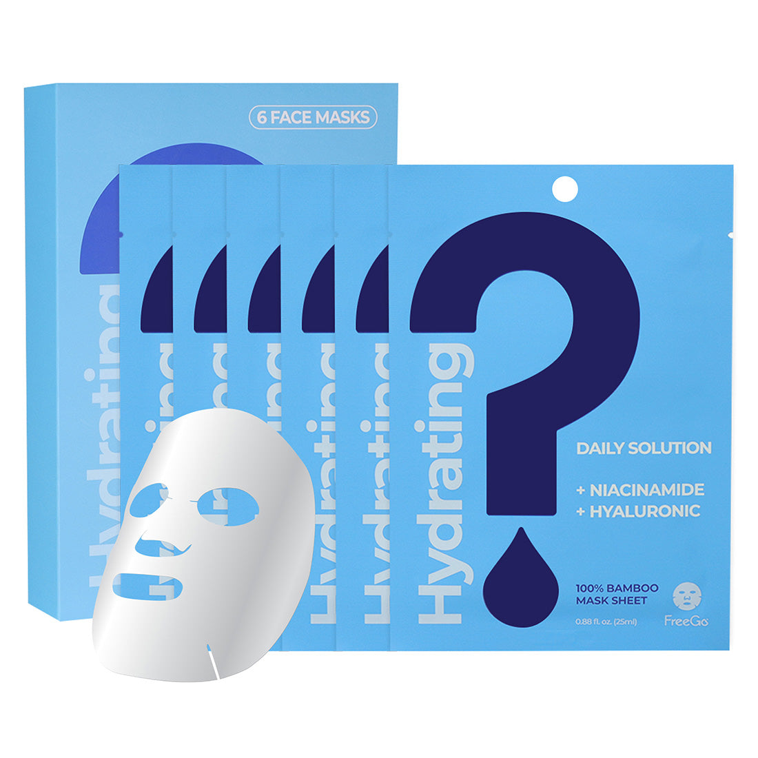 Hydrating Daily Solution Niacinamide Hyaluronic Acid Facial Mask Sheet (6 Masks)