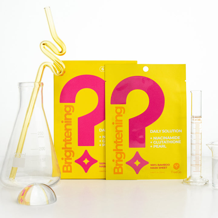 Brightening Daily Solution Niacinamide Glutathione Pearl Facial Mask Sheet (6 Masks)