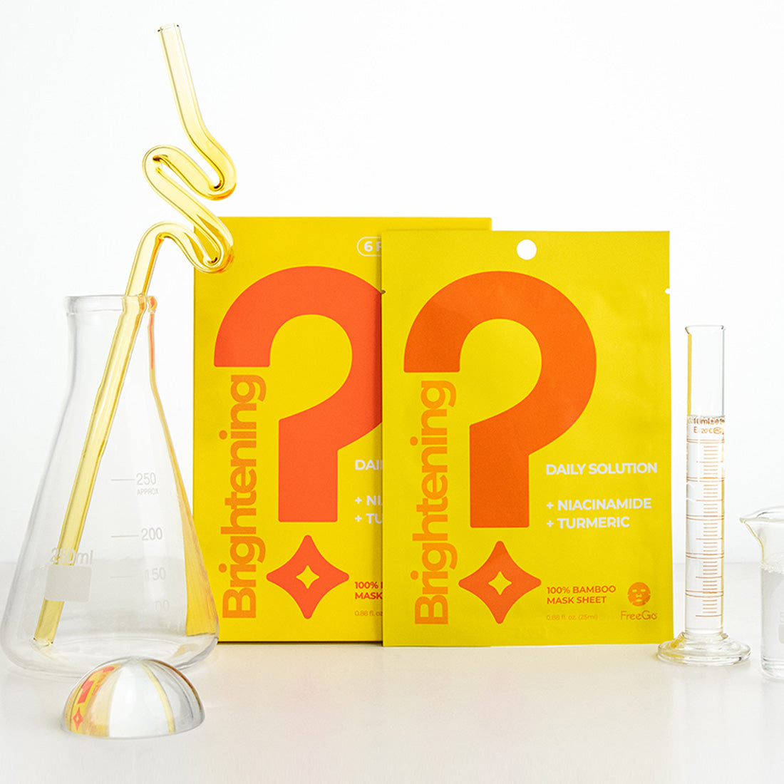 Brightening Daily Solution Niacinamide Turmeric Facial Mask Sheet (6 Masks)