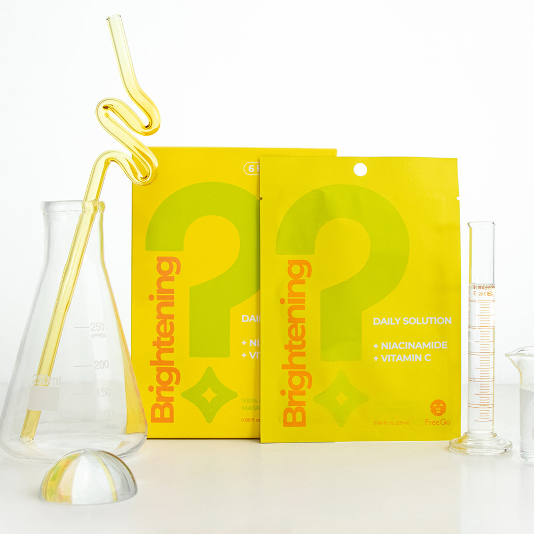 Brightening Daily Solution Niacinamide Vitamin C Facial Mask Sheet (6 Masks)