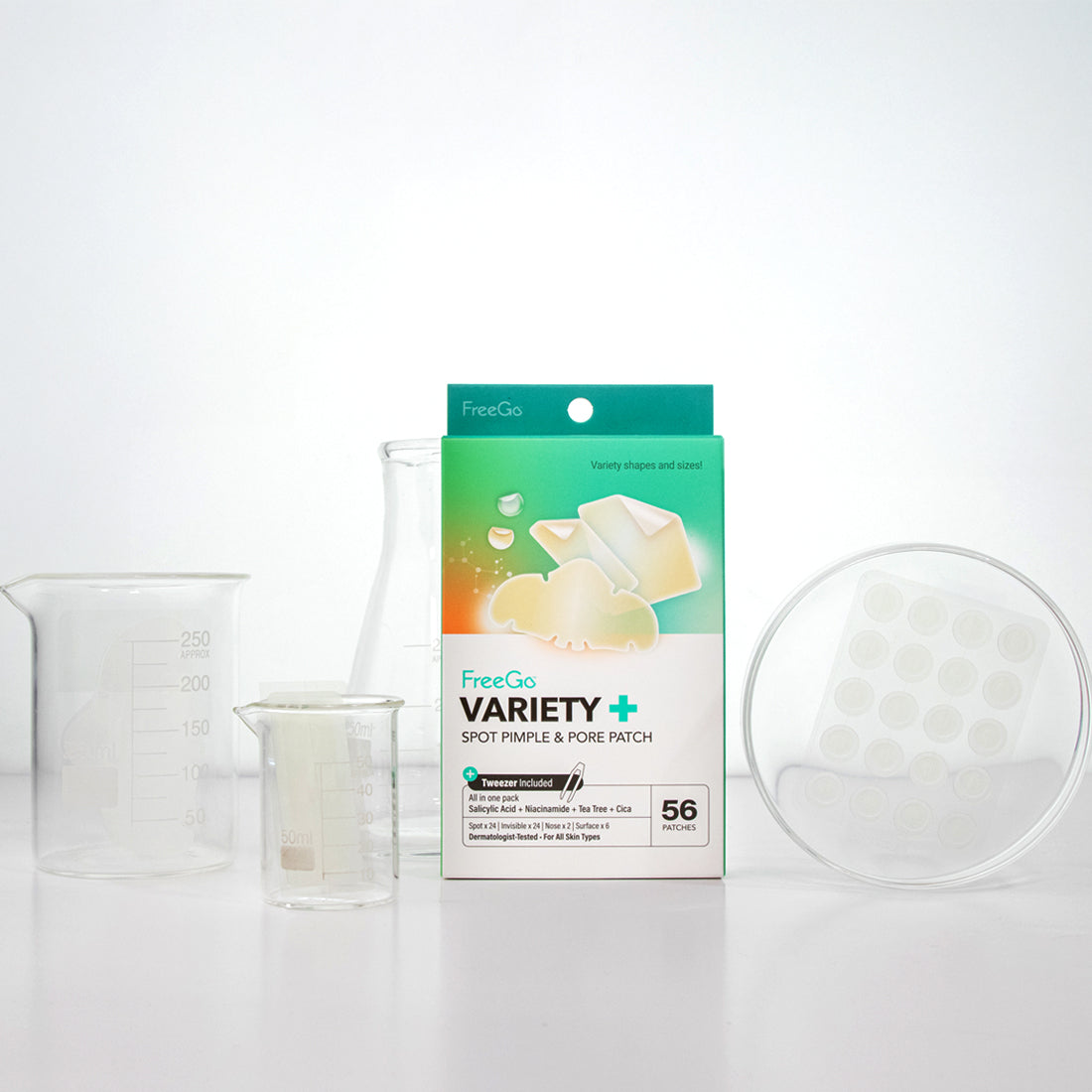Variety+ Hydrocolloid Spot Pimple & Pore Patch (56 Counts)