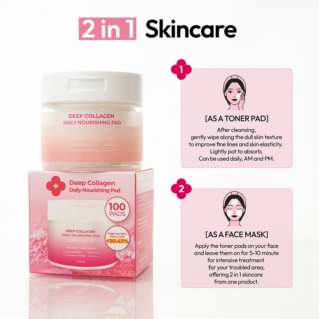 Deep Collagen Daily Nourishing Pad (100 Pads)