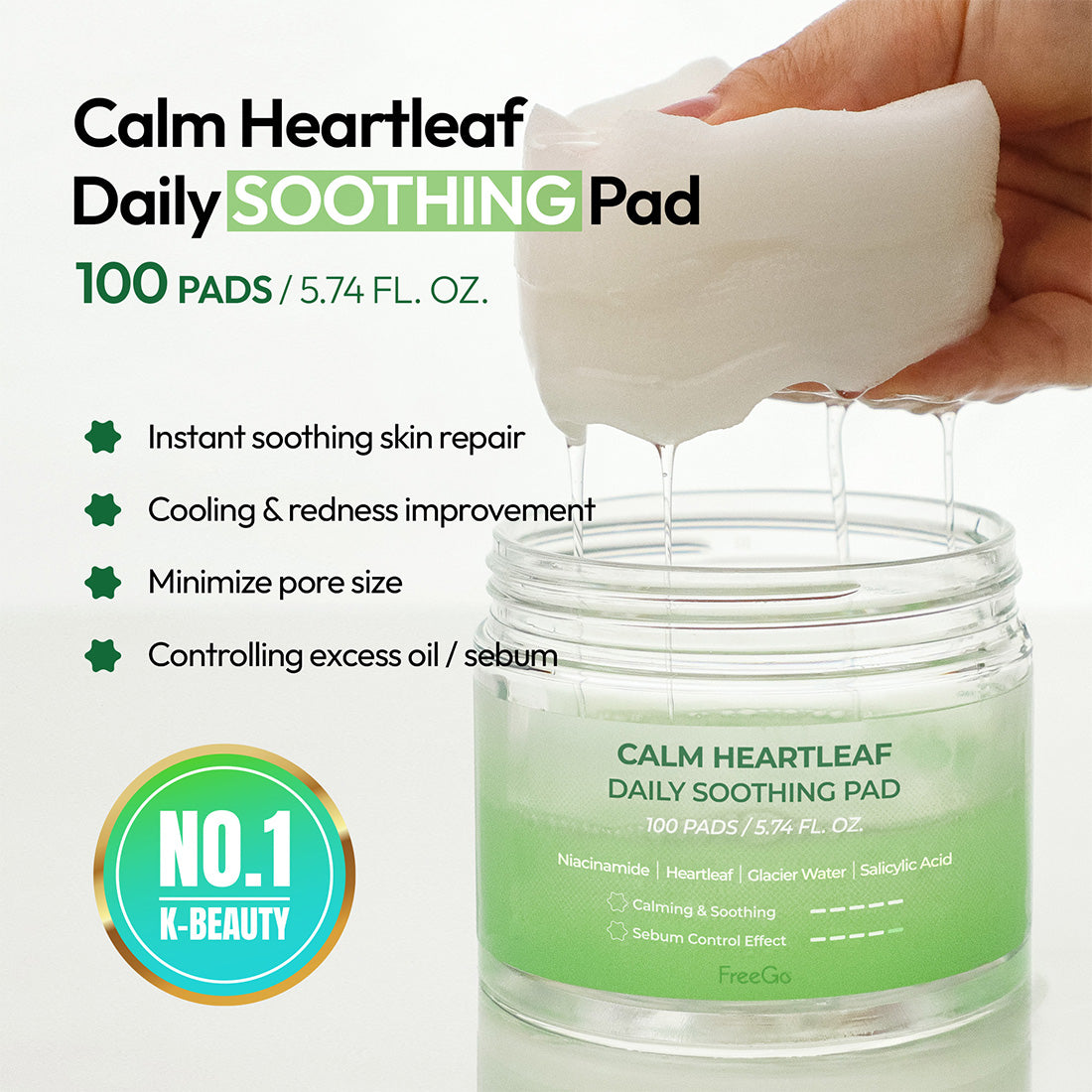 Calm Heartleaf Daily Soothing Pad (100 Pads)