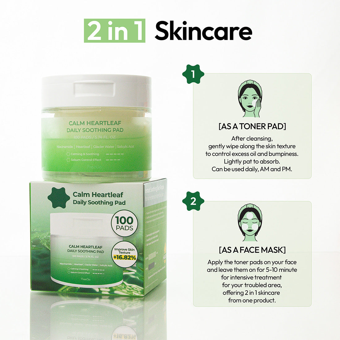 Calm Heartleaf Daily Soothing Pad (100 Pads)