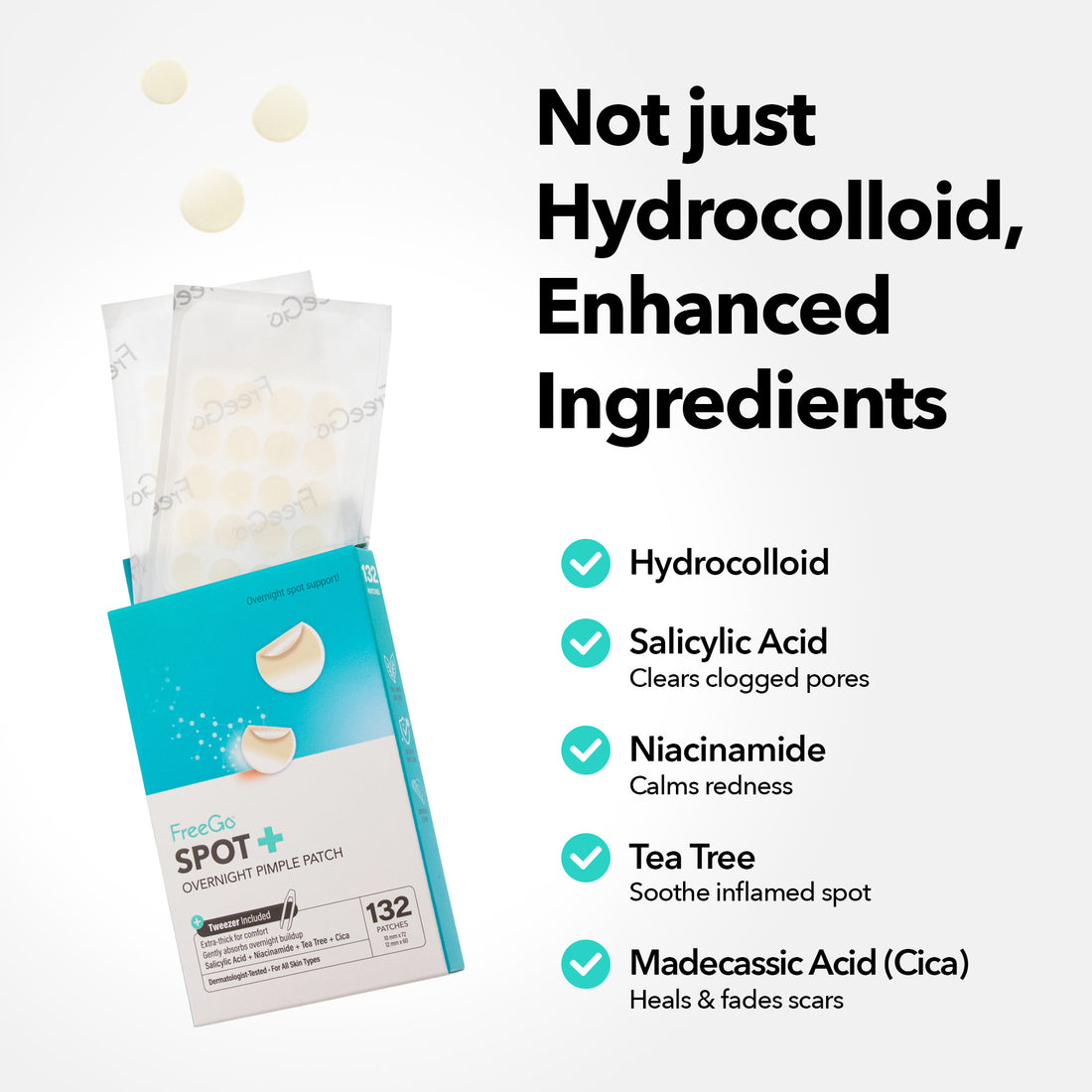 Spot+ Hydrocolloid Overnight Pimple Patch (132 Counts)